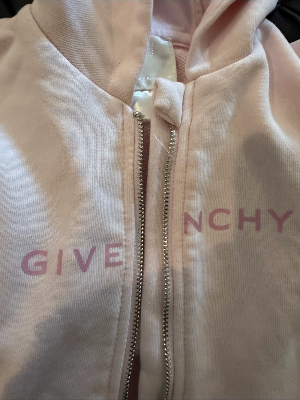 Givenchy Pink Ruffle Hooded Zip Jacket - Picture 2 of 5